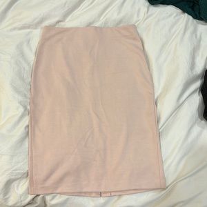 Blush pink high waisted skirt